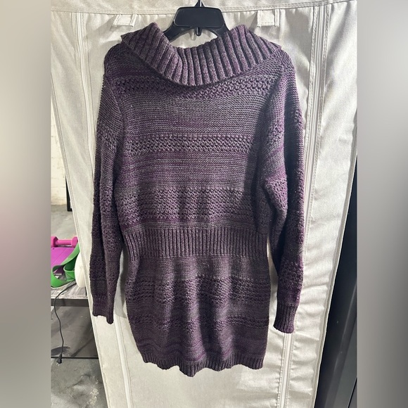 Merona Women's Long Full Zip Knit Sweater Size XL Long Mid Thigh - Picture 4 of 4